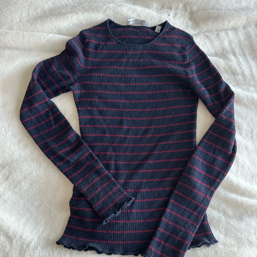Vince striped knit long sleeve, size XS